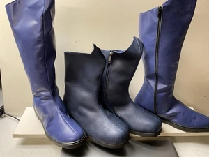 Batman 1966 Adam West 2 Pair Bat Boots Nice Repros One Real Leather One Cosplay! - Picture 1 of 10
