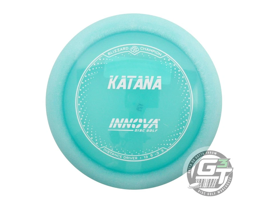 NEW Innova Blizzard Katana 139g Seafoam White Stamp A Distance Driver Golf Disc - Image 1 of 1