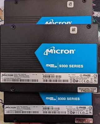 Micron 3,84TB U.2 NVME MICRON 9300 PRO 2,5 SSD (~75% Health, 34k Einschaltstunden) - Bild 1 von 4