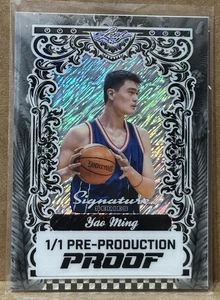 Yao Ming 2025 Leaf Signature Series Shimmer Silver Prizm Proof #1/1 SP🇨🇳🔥🚀 - Picture 1 of 2