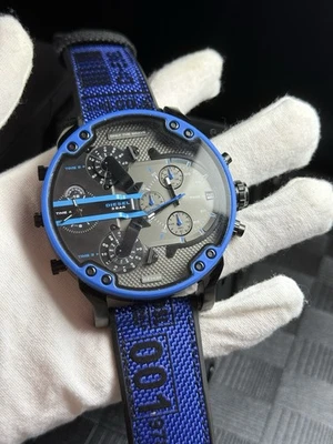 DIESEL MEN'S WATCH MR. DADDY 2.0 CRONOGRAPH BLUE NYLON AND SILICONE DZ7434 - Image 1 of 4
