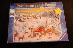 RAVENSBURGER 1000 pc puzzle WHITE CHRISTMAS - LTD EDITION - 2008 - COMPLETE EC - Picture 1 of 3