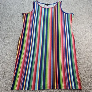 Rouge Collection Women's Size 3X Striped Sleeveless Dress Soft Stretchy Mumu - Picture 1 of 5