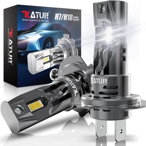 KATUR H7 LED Headlight Bulbs 30000LM, Upgraded 6000K Xenon White Wireless H7 LED - Picture 1 of 8
