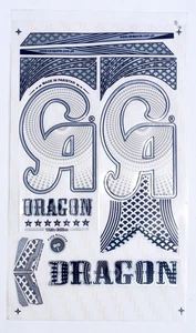 AYN Cricket Bat Stickers | 3D Embossed English Willow Tape | Dragon| White - Imagen 1 de 5