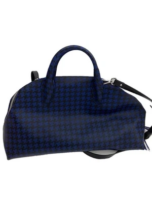 GIANNI CHIARINI Bolso de Mano PVC AZUL Pata de Gallo Foto 1 de 4