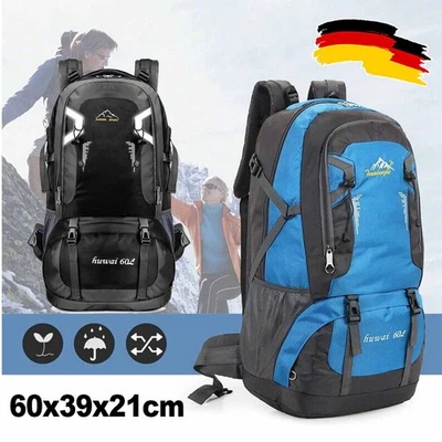 Rucksack 60L Wandern Trekking Wasserdicht Wanderrucksack Reiserucksack Outdoor - Bild 1 von 4