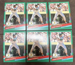(6) Carte da baseball Joseph Canseco 1991 Donruss #536 Oakland Athletics! - Foto 1 di 2