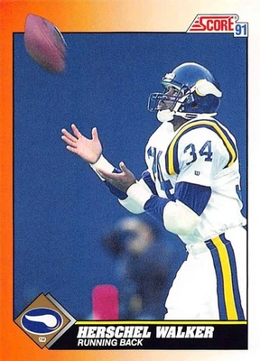 1991 Score #348 Herschel Walker EX Excellent Vikings - Image 1 of 2