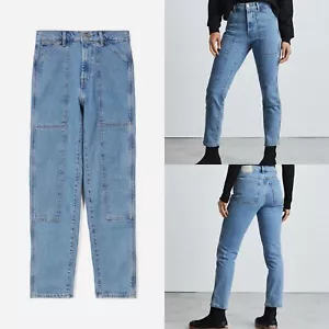 NWOT EVERLANE Size 26 The Organic Cotton Utility Cargo Pocket Straight Leg Jean - Picture 1 of 9
