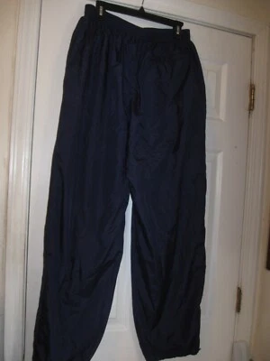 Calça de atletismo Augusta Sportswear azul marinho forrada com zíper no tornozelo feminina tamanho XL - Imagem 1 de 4