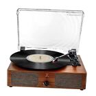 Record Player Bluetooth Turntable for Vinyl with Speakers & USB Orange