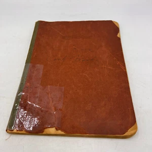 MANUSCRIPT COOKBOOK SCRAPBOOK Vintage Handwritten Recipe Journal Book 60+ - Picture 1 of 12
