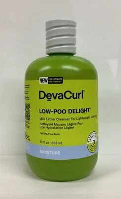 DevaCurl LOW-POO DELIGHT Mild Lather Cleanser For Lightweight Moisture 12oz New! - Image 1 of 4