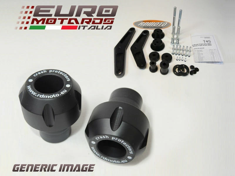 Triumph Speed Triple 1050 2011-2015 RD Moto Kit Tamponi paratelaio - Nero Foto 1 de 1