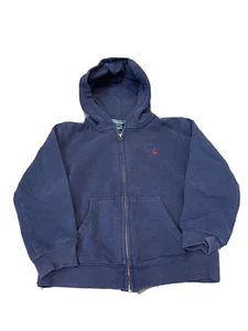 Boy (sz6) Polo Ralph Lauren Fleece Full Zip Hoodie in navy blue - Picture 1 of 6