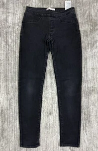 Levis Jeans Girls 14 Black Regular Pull-on Leggings Stretch Jeggings - Picture 1 of 11