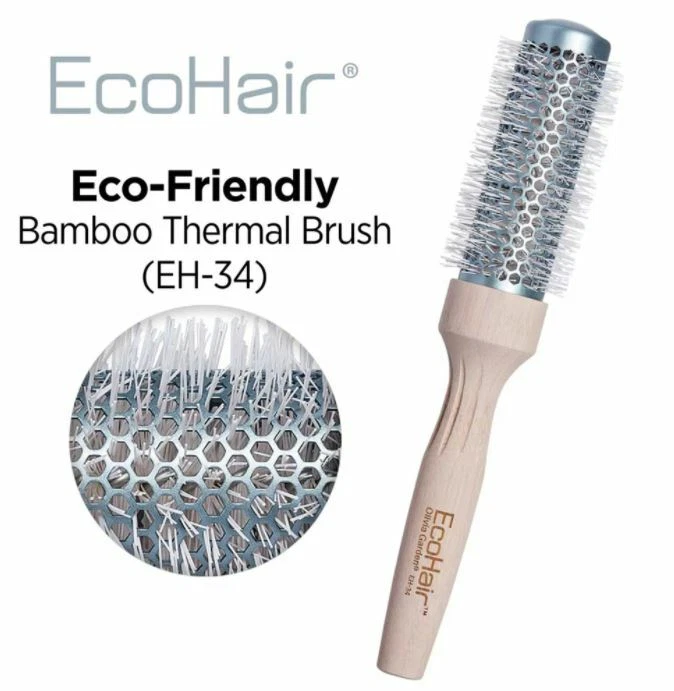 Olivia Garden EcoHair Bamboo Handle Thermal Ionic Brush EH-34 1-1/4"  Fast Ship! - Image 1 of 1