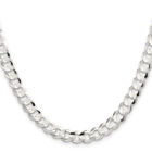 925 Sterling Silver 4.5mm Concave Curb Chain Necklace