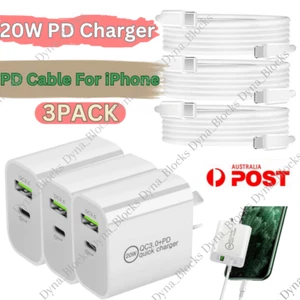 20W USB Type-C Wall Adapter Fast Charger PD Power For iPhone 14 13 12 Pro iPad - Picture 1 of 16