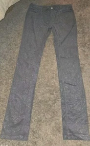 old navy super skinny jeans Girls Size 16 Grey Glitter - Picture 1 of 16