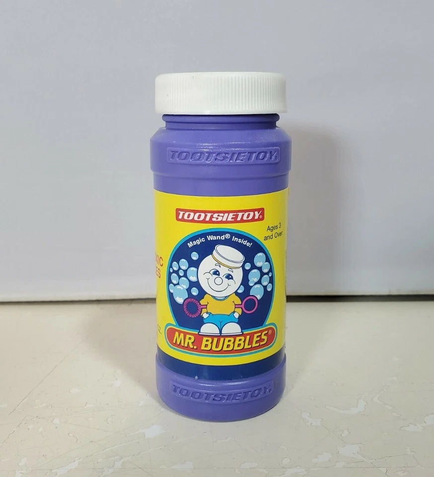 Vintage TootsieToy Mr Bubbles Magic Wand Inside 4 Oz Bottle 1990 - NOS
