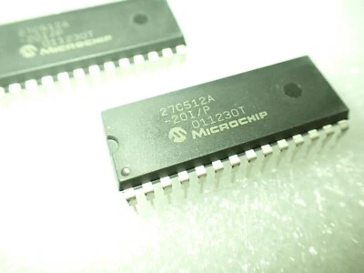 2 x 27C512A-20I/P PIC27C512A-20I/P MIROCHIP DIP28 - Image 1 of 3
