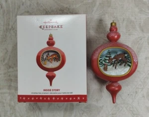 Hallmark Keepsake 1st Ornament Inside Story 2016 Christmas Tree Deer Bunny - Picture 1 of 9