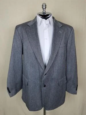 Abrigo deportivo Stafford para hombre negro blanco mezcla de seda 2 botones 1 ventilación hueso talla 48 R/L Foto 1 de 4