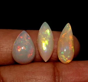 15x11 MM-19.5x11 MM Fire Opal Cabochon Gemstone Natural Opal Jewellery 10.00 Cts - Picture 1 of 11