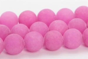 8MM Natural Matte Purple Red Jade Gemstone Beads Grade AA Round Loose Beads 15" - Picture 1 of 3