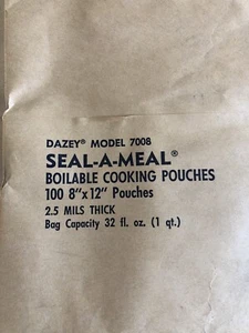 Dazey Seal-a-Meal Vintage lot Vacuum Seal Bags 32oz Boiling Cooking Pouches - Picture 1 of 3