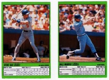 Dale Murphy #5D - Steve Sax #5D 1986 General Mills Booklet cut