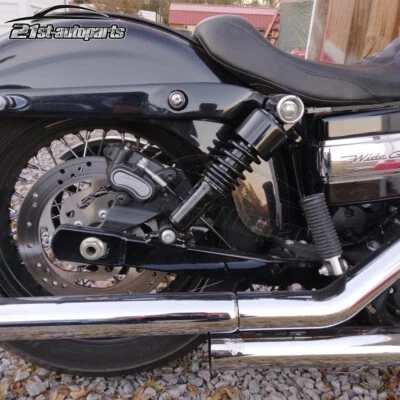 Pair 10.5" Rear Absorber Shocks Lowering For Harley 91-17 Dyna Wide Glide FXDWG - Image 1 of 4