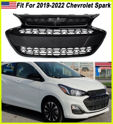 Fit For Chevrolet Spark 2019-2022 Gloss Black Front Bumper Grille Grill Assembly - Imagem 1 de 4
