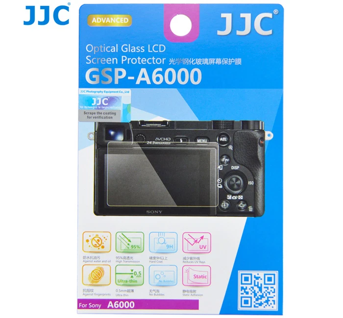 JJC GSP-A6000 GLASS LCD Screen Protector Film for SONY A6300 A6000 A5000 camera - Image 1 of 4