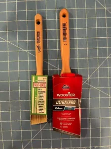 Wooster 4174 2-1/2" Ultra/Pro Lindbeck Firm Angle Sash Brush + 1 1/2" Ang Brush - Picture 1 of 5