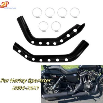 Cubierta de capó de escape de acero de 2,5 pulgadas para Harley Sportster XL 883 1200 48 72 2004-2021 Foto 1 de 4
