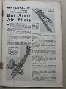 1932 MODERN BOY MAGAZINE Sept 24 W. E. Johns Stunts, Edward Evans of the Broke - Picture 1 of 10