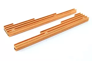 ALUMINUM BILLET 9.5MM WIRE LOOM SET FINNED - COPPER - Picture 1 of 9