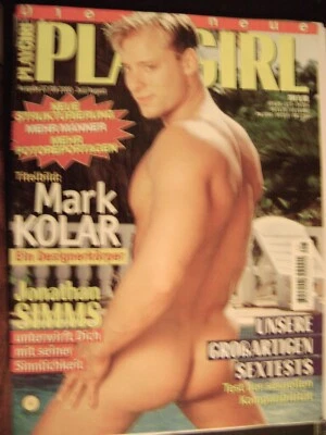 A RARE "GERMAN" PLAYGIRL JULY / AUG 2000 "MARK KOLAR ON COVER"  HOT BUFF, HUNG - Image 1 of 4