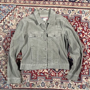 Y2K Old Navy giacca verde da donna in velluto a coste taglia media  - Foto 1 di 5