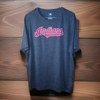  Cleveland Indians T-Shirt VF Imagewear Mens Size XL 46×28 Jersey Style  - Image 1 of 4
