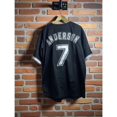 Tim Anderson Autographed Chicago White Sox Jersey – Black XL – Beckett Witnessed - Image 1 of 4
