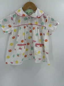 Sant and Abel Sydney Los Angeles Girls Button Up Fruit Design Top Size 6 EUC - Picture 1 of 10