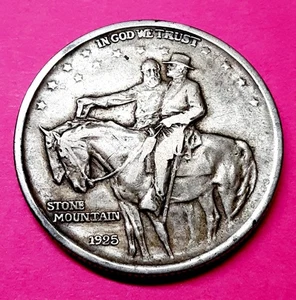 1925 Stone Mountain Commemorative Half Dollar 90% Silver High Grade ~ Nice Coin - Picture 1 of 6