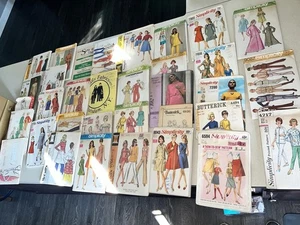 Lot of 30 Plus Unsorted  Vintage Sewing Patterns McCall Simplicity Butterick - Picture 1 of 10