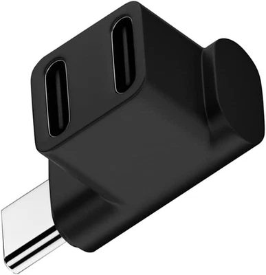 10Gbps USB3.0 Type C Male to Dual Female Power Data Splitter Adapter up Angled C - Image 1 of 4