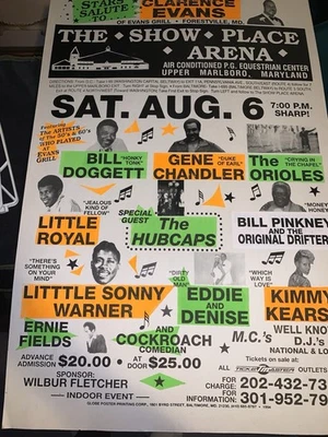 Jerry Butler The Impressions Show Place Arena Globo Pôster Danificado Raro 33x22 - Imagem 1 de 4