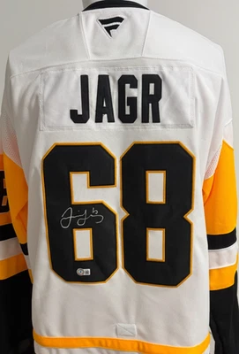 Jersey personalizado firmado por Jaromir Jagr autógrafo certificado de autenticidad XL Foto 1 de 4